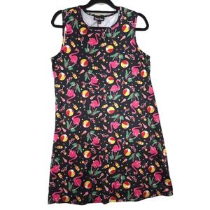 Dress Works Large Black Sleeveless Flamingo Summer